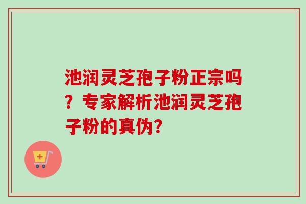 池润灵芝孢子粉正宗吗？专家解析池润灵芝孢子粉的真伪？