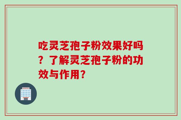 吃灵芝孢子粉效果好吗？了解灵芝孢子粉的功效与作用？