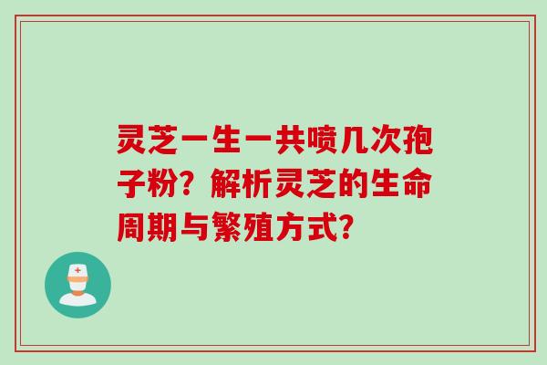 灵芝一生一共喷几次孢子粉？解析灵芝的生命周期与繁殖方式？