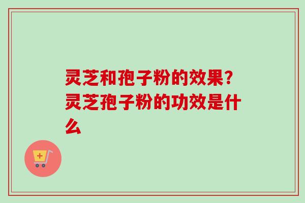 灵芝和孢子粉的效果？灵芝孢子粉的功效是什么