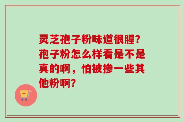 灵芝孢子粉味道很腥？孢子粉怎么样看是不是真的啊，怕被掺一些其他粉啊？