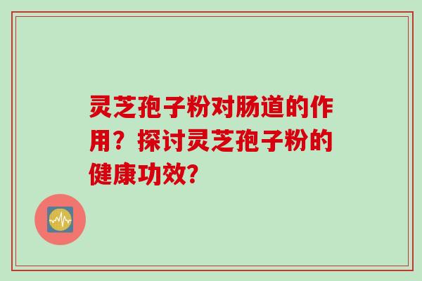 灵芝孢子粉对肠道的作用？探讨灵芝孢子粉的健康功效？