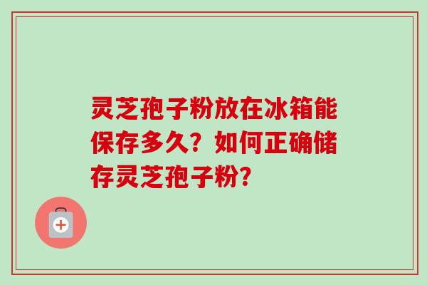 灵芝孢子粉放在冰箱能保存多久？如何正确储存灵芝孢子粉？