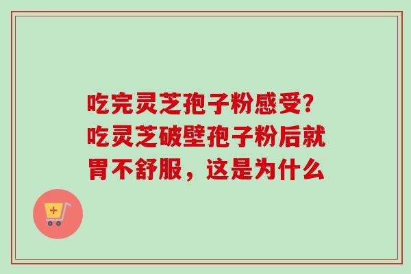 吃完灵芝孢子粉感受？吃灵芝破壁孢子粉后就胃不舒服，这是为什么