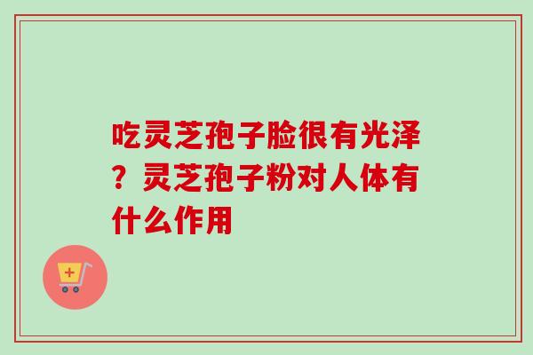 吃灵芝孢子脸很有光泽?灵芝孢子粉对人体有什么作用