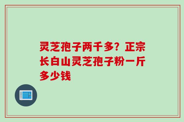 灵芝孢子两千多？正宗长白山灵芝孢子粉一斤多少钱