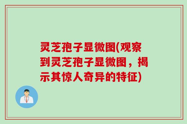 灵芝孢子显微图(观察到灵芝孢子显微图，揭示其惊人奇异的特征)