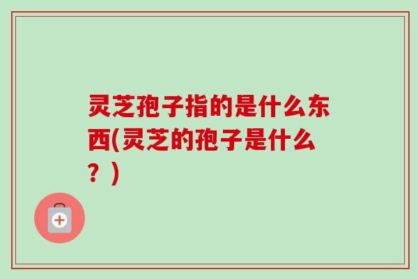 灵芝孢子指的是什么东西(灵芝的孢子是什么？)