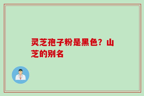 灵芝孢子粉是黑色？山芝的别名