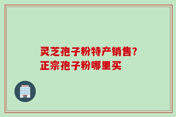 灵芝孢子粉特产销售？正宗孢子粉哪里买