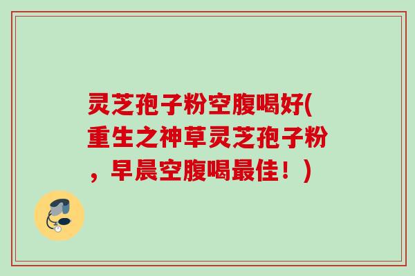 灵芝孢子粉空腹喝好(重生之神草灵芝孢子粉，早晨空腹喝佳！)