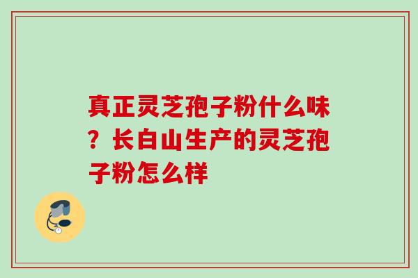 真正灵芝孢子粉什么味？长白山生产的灵芝孢子粉怎么样
