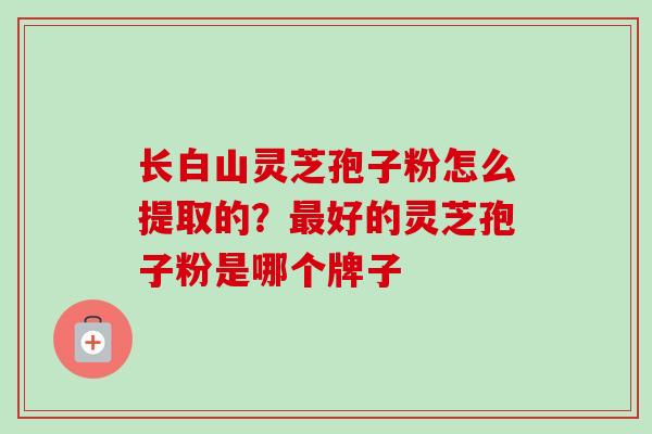长白山灵芝孢子粉怎么提取的？好的灵芝孢子粉是哪个牌子