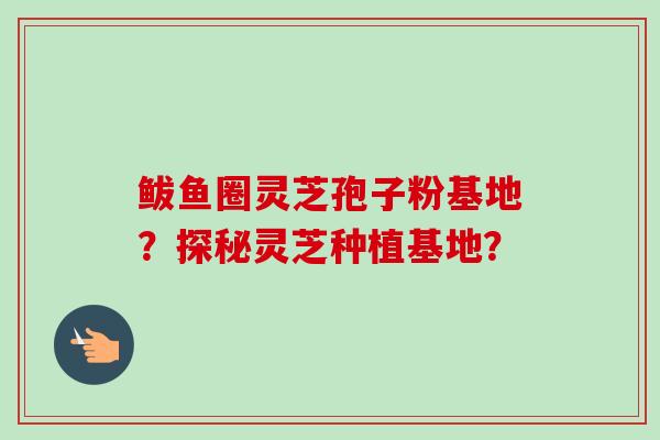 鲅鱼圈灵芝孢子粉基地？探秘灵芝种植基地？