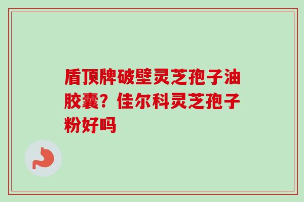 盾顶牌破壁灵芝孢子油胶囊？佳尔科灵芝孢子粉好吗