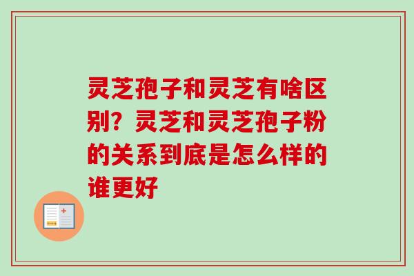 灵芝孢子和灵芝有啥区别？灵芝和灵芝孢子粉的关系到底是怎么样的谁更好
