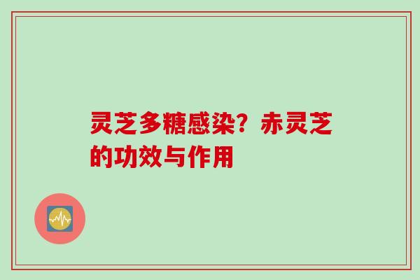 灵芝多糖？赤灵芝的功效与作用
