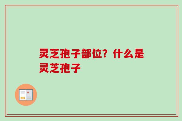 灵芝孢子部位？什么是灵芝孢子