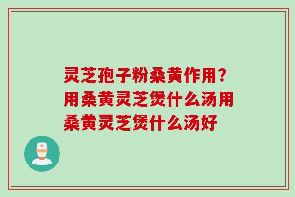 灵芝孢子粉桑黄作用？用桑黄灵芝煲什么汤用桑黄灵芝煲什么汤好