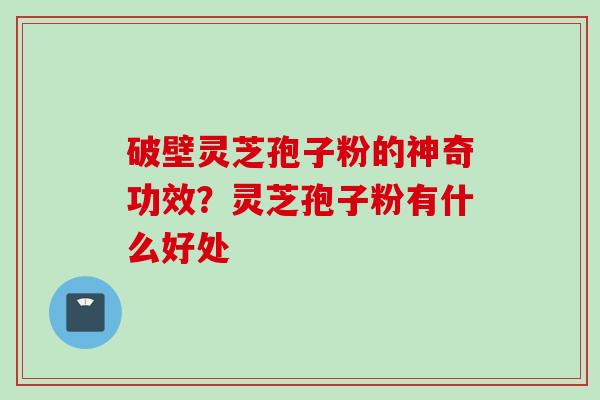 破壁灵芝孢子粉的神奇功效？灵芝孢子粉有什么好处
