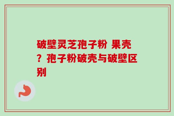 破壁灵芝孢子粉 果壳？孢子粉破壳与破壁区别