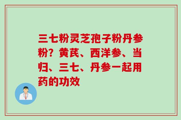 三七粉灵芝孢子粉丹参粉？黄芪、西洋参、当归、三七、丹参一起用药的功效