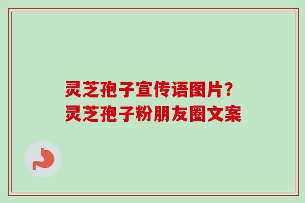 灵芝孢子宣传语图片？灵芝孢子粉朋友圈文案