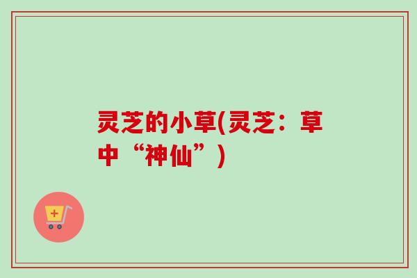 灵芝的小草(灵芝：草中“神仙”)