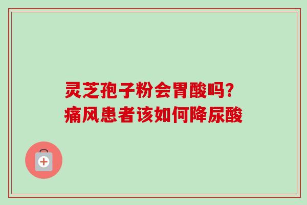 灵芝孢子粉会胃酸吗？痛风患者该如何降尿酸