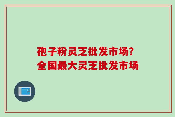 孢子粉灵芝批发市场？全国最大灵芝批发市场