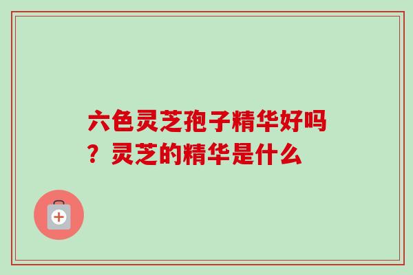 六色灵芝孢子精华好吗？灵芝的精华是什么