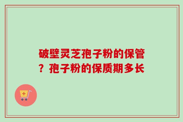 破壁灵芝孢子粉的保管？孢子粉的保质期多长