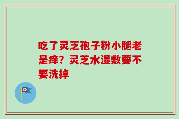 吃了灵芝孢子粉小腿老是痒？灵芝水湿敷要不要洗掉
