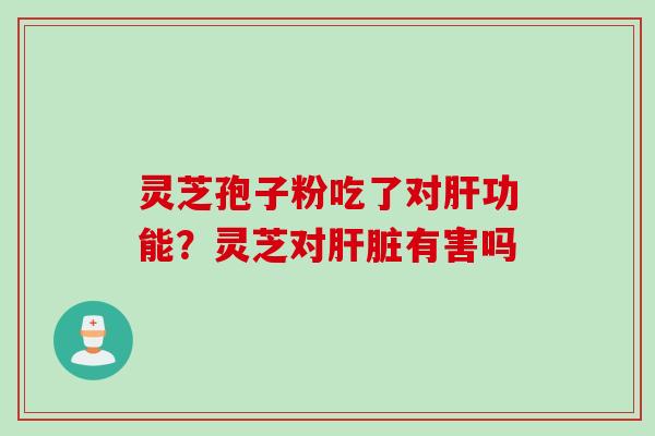 灵芝孢子粉吃了对肝功能？灵芝对肝脏有害吗