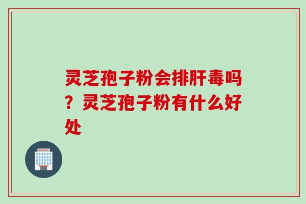 灵芝孢子粉会排肝毒吗？灵芝孢子粉有什么好处