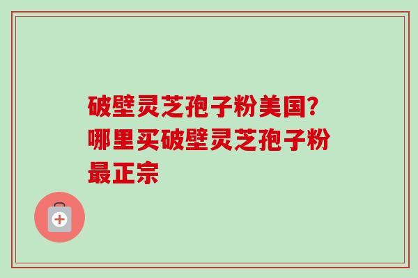 破壁灵芝孢子粉美国？哪里买破壁灵芝孢子粉正宗