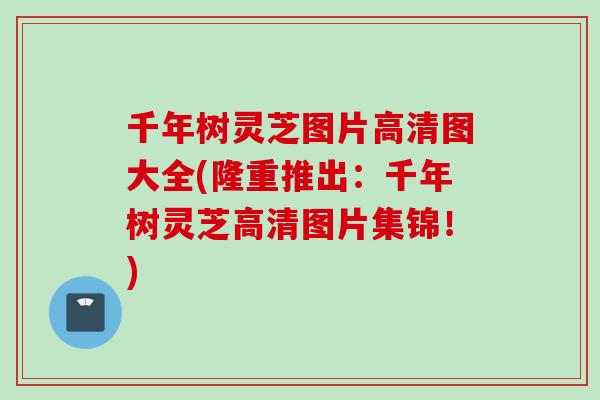 千年树灵芝图片高清图大全(隆重推出：千年树灵芝高清图片集锦！)