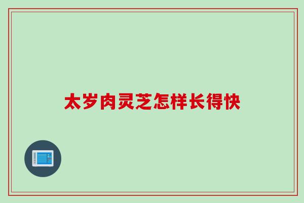 太岁肉灵芝怎样长得快