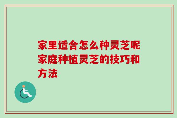 家里适合怎么种灵芝呢家庭种植灵芝的技巧和方法
