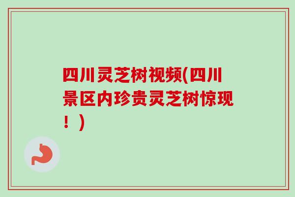 四川灵芝树视频(四川景区内珍贵灵芝树惊现！)