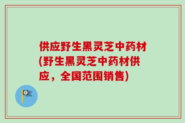 供应野生黑灵芝材(野生黑灵芝材供应，全国范围销售)