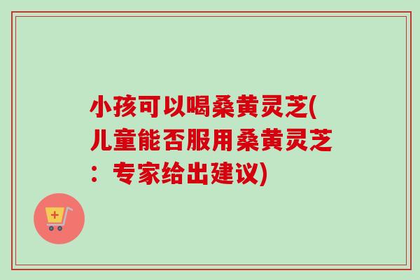 小孩可以喝桑黄灵芝(儿童能否服用桑黄灵芝：专家给出建议)
