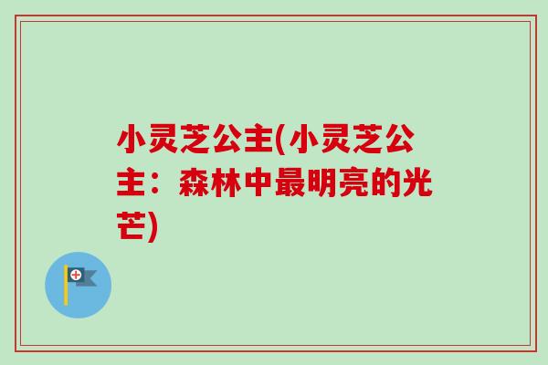 小灵芝公主(小灵芝公主：森林中明亮的光芒)