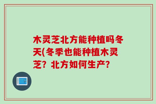 木灵芝北方能种植吗冬天(冬季也能种植木灵芝？北方如何生产？