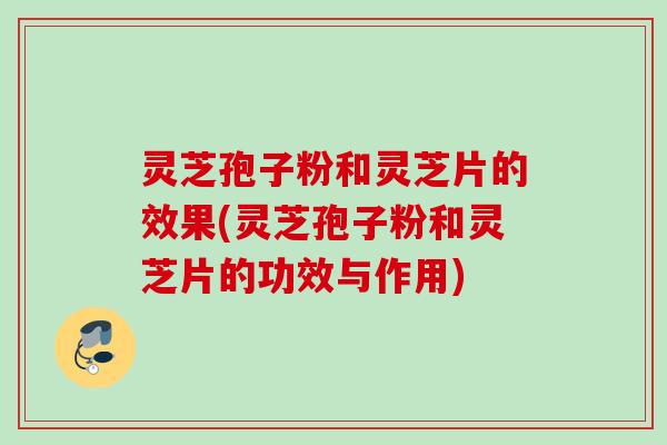 灵芝孢子粉和灵芝片的效果(灵芝孢子粉和灵芝片的功效与作用) 灵芝孢子粉和灵芝片的效果(灵芝孢子粉和灵芝片的功效与作用)