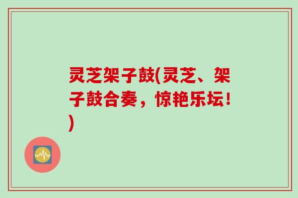灵芝架子鼓(灵芝、架子鼓合奏，惊艳乐坛！)