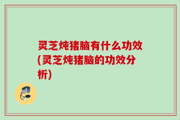 灵芝炖猪脑有什么功效(灵芝炖猪脑的功效分析)