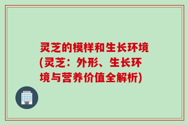 灵芝的模样和生长环境(灵芝：外形、生长环境与营养价值全解析)