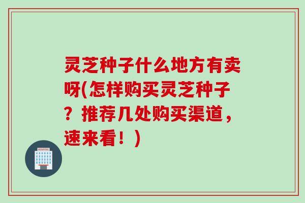 灵芝种子什么地方有卖呀(怎样购买灵芝种子？推荐几处购买渠道，速来看！)