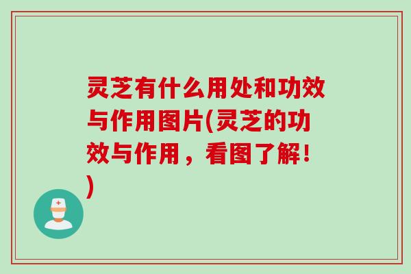 灵芝有什么用处和功效与作用图片(灵芝的功效与作用，看图了解！)
